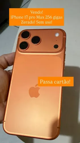 iPhone (zero, sem uso) 17 pro Max 256 GB laranja
