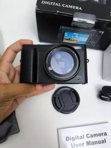 Câmera digital 4k 48mb com tela Flip zoom 16x