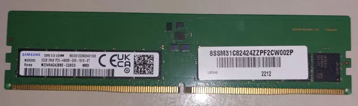 Memória Ram ddr5 32gb 4800mhz ecc udimm