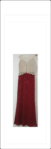 Vestido longo rendado M