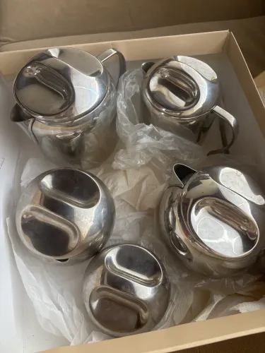 Conjunto em inox de chá e café Tramontina sem uso