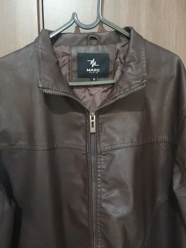Jaqueta de couro PU Masculina GG