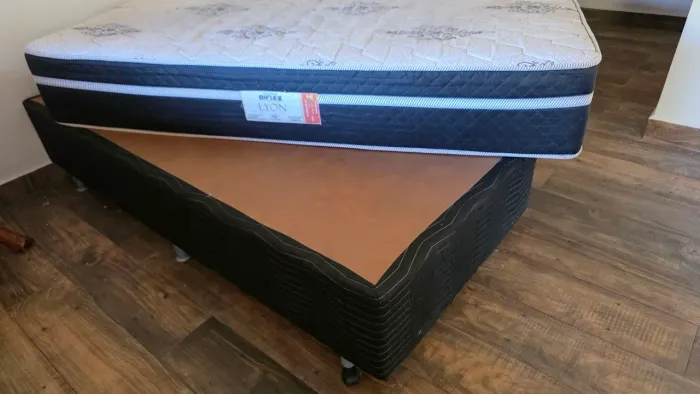 Cama box + colchão biflex Solteirão