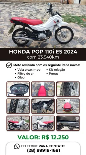 HONDA POP 110i ES 2024 ? PRONTA PRA RODAR!