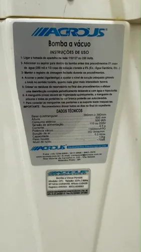 Bomba vácuo portátil 