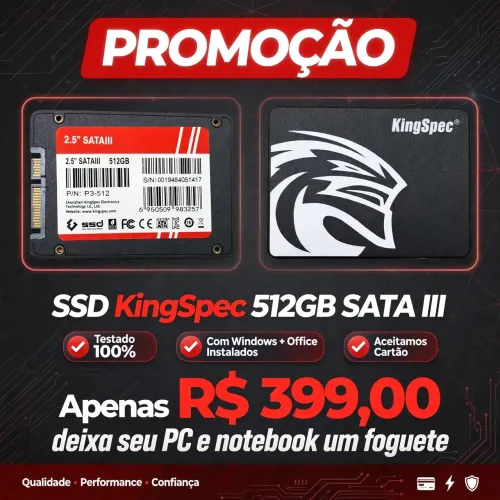 Ssd 512gb com Windows 11 e office