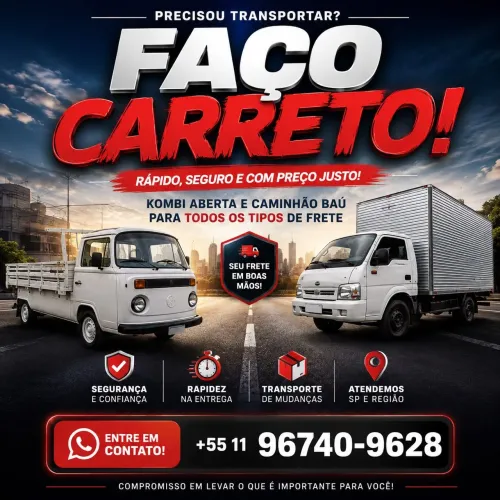 Carreto ou frete Moema santo Amaro vila olímpica Interlagos vila Sônia