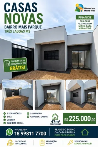 CASA NOVA 2 QUARTOS - FINANCIE MINHA CASA MINHA VIDA