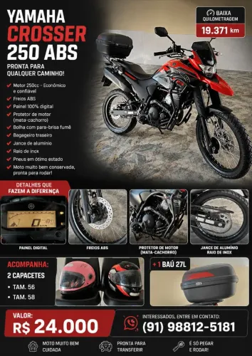 Vendo moto crosser 250 / ano 2023