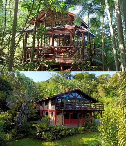 Refugio Jucara: Aluguel anual 2 casas em terreno no meio da mata