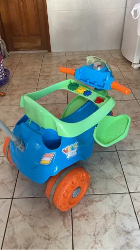 Triciclo Velobaby G2 Passeio & Pedal (Azul) Bandeirante