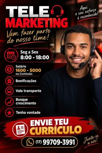 TELEMARKETING (Vem fazer parte do nosso time!)
