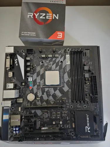 Placa mãe biostar b350gt3 + ryzen 3 3200g