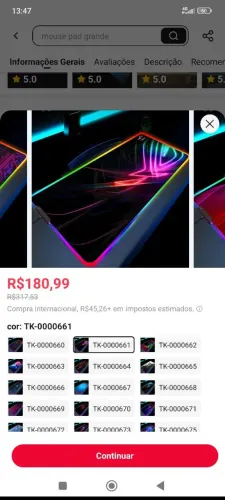 MOUSEPAD GRANDE ASUS 900X300X4MM COM RGB ALIMENTADO VIA USB