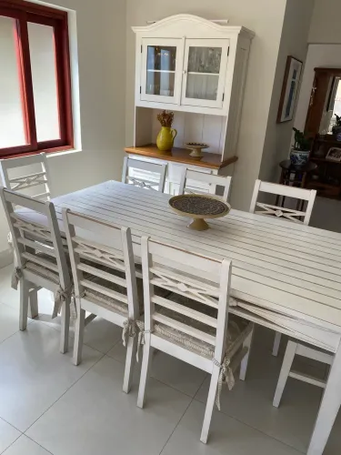 Mesa Jantar Madeira + 8 Cadeiras