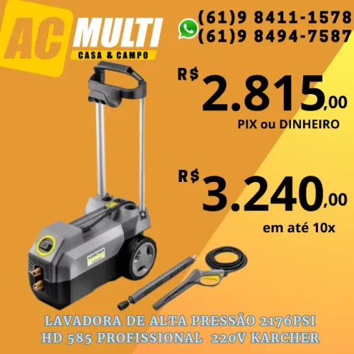 Lavadora de alta pressão 2176psi  HD 585 Profissional  220V Karcher 