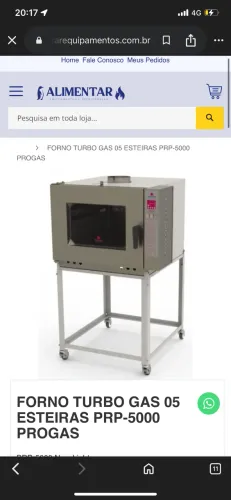 Forno Industrial Prógas 5 esteiras