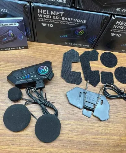 Fone de Ouvido sem Fio Intercomunicador para Capacete Y10 Bluetooth