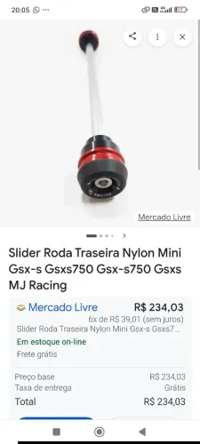Slider estava na Gsx 750.