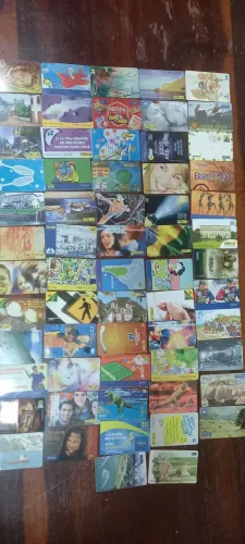 Cartão telefônico lote com 62 unidades