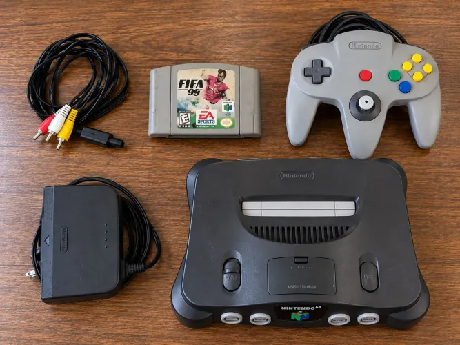 Nintendo 64 Completo + Controle + FIFA 99 - R$ 400