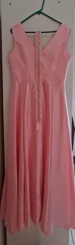 Vestido Rosa BB em cetim bucol