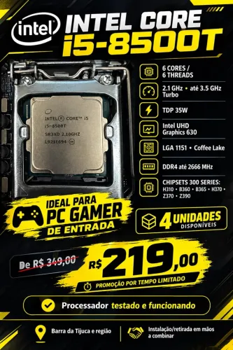Processador Intel i5 8500T