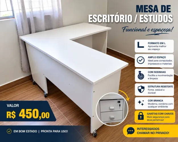 Mesa de Escritório L