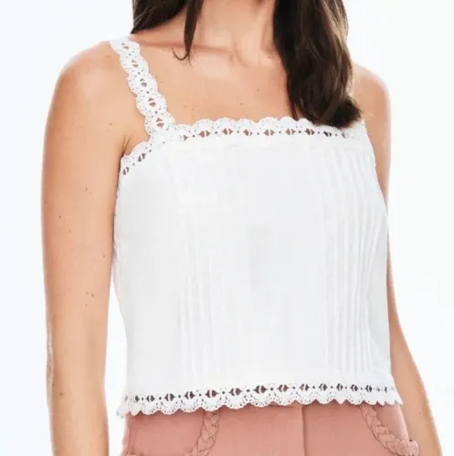 Cropped Off White 100% algodão Tamanho G