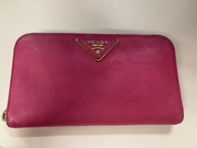 Carteira Prada Saffiano Vermelha