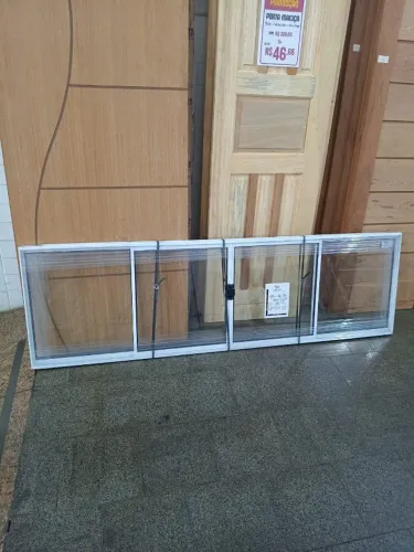 PROMOÇÃO IMPERDIVEL JANELINHA 60X2.00 COM 4 FOLHAS EM ALUMINIO BRANCO