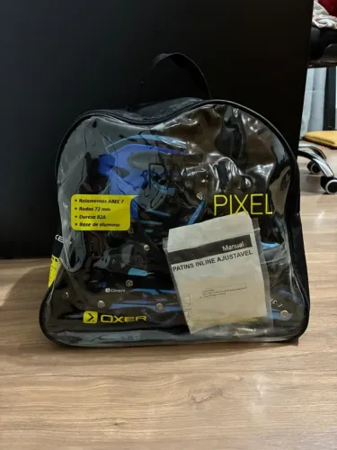 Patins Inline Oxer Pixel Ajustável 37-40 com Bolsa e Acessórios