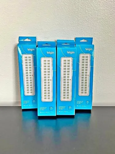 Luminária de Emergência Elgin 30 LEDs Bivolt Branca NOVO A PRONTA ENTREGA