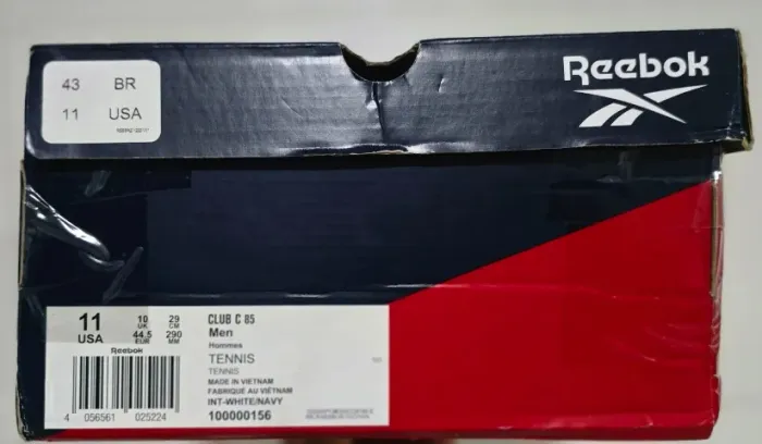 Tênis Reebok Club C 85 Masculino 43 - Branco e Azul (Seminovo)