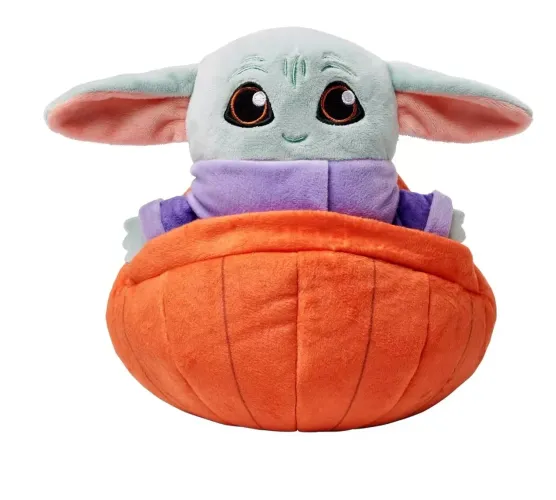Pelúcia Grogu Baby Yoda Na Abóbora Halloween - Original Disney Store 20cm