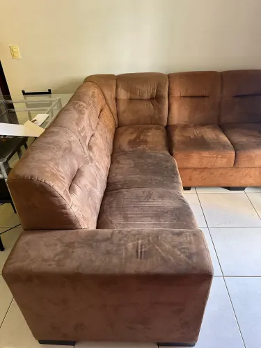 Vendo sofá em L usado 