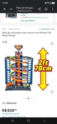 Mega garagem hot wheels novo