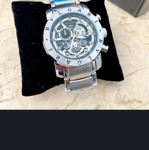 Relógio BVGARI PRATA DE CENTRAL AZUL PLATINA
