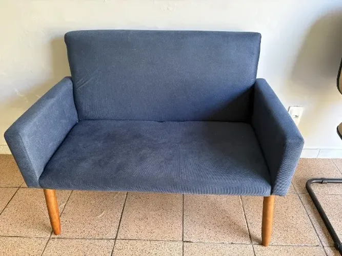 Poltrona Decorativa 2 Lugares Suede Luxo Moderna Confortável Sala Quarto até 200kg