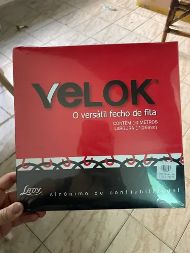 Fecho De Fita Preto Velok 10 Metros Por 25 Milimetro Costura