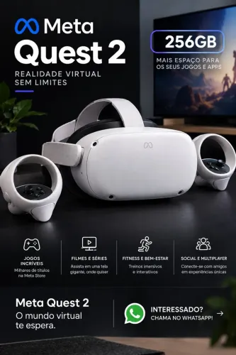 Oportunidade Óculos de realidade virtual Meta Quest 2 de 256GB
