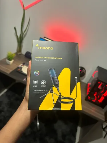 Microfone Cardioid Profissional Maono Rgb- Novo Lacrado