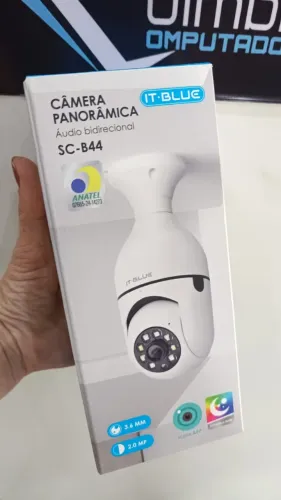 Câmera Lâmpada IP WiFi Panorâmica Áudio It-Blue SC-B44 Visão Noturna Colorida Loja COimbra