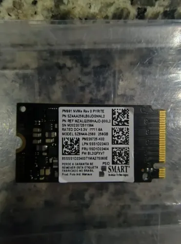 SSD Samsung PM991 256GB NVMe M.2 2242 - Saúde 98%
