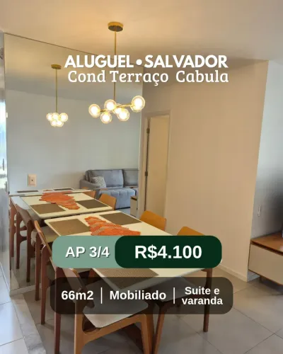 Imóvel para aluguel tem 66 metros quadrados com 3 quartos em Saboeiro - Salvador - BA