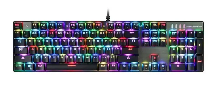 Teclado mecanico MOTOSPEED 104 teclas 14 rgb base metal escovado único dono novo exelente