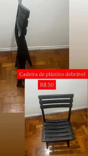 Cadeira de plástico resistente dobrável