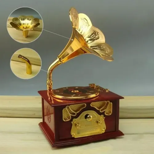 Caixa de música gramofone