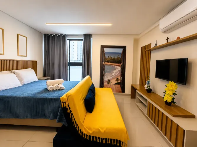 Flat à venda, 1 quarto, 1 vaga, Tambaú - João Pessoa/PB