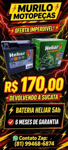 Bateria heliar 5 amperes.